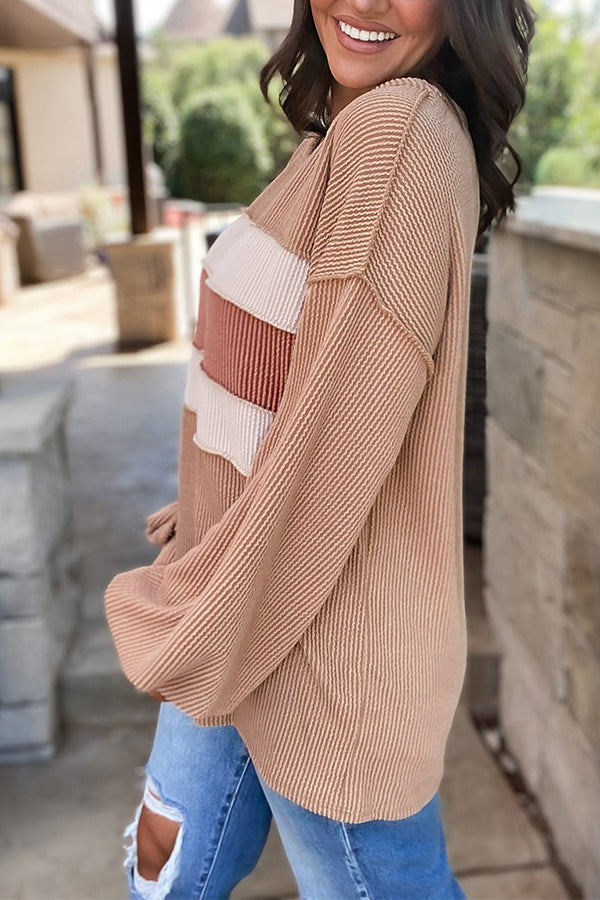 Liora Textured Lantern Sleeve Top