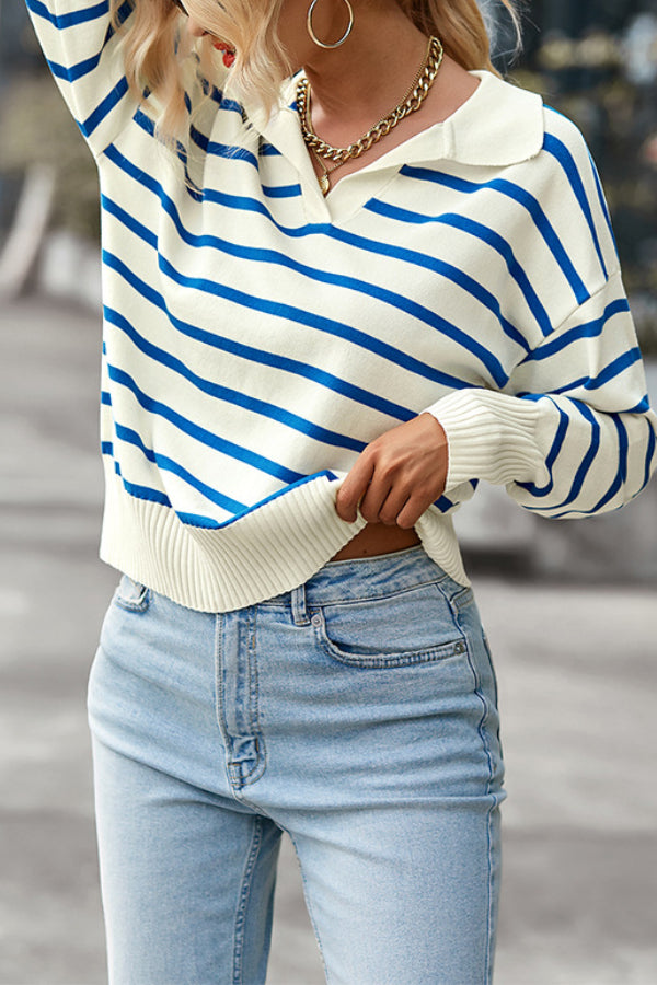 Velora Chic Stripe Sweater