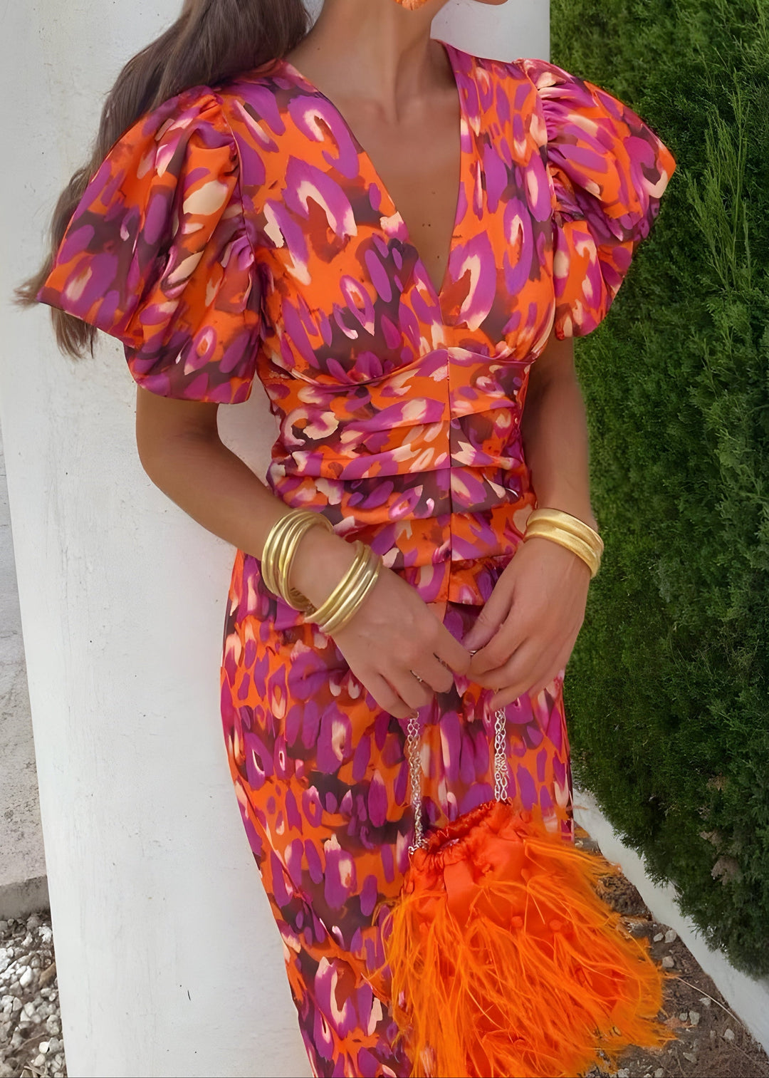 Tora | Abito Midi Floreale Elegante
