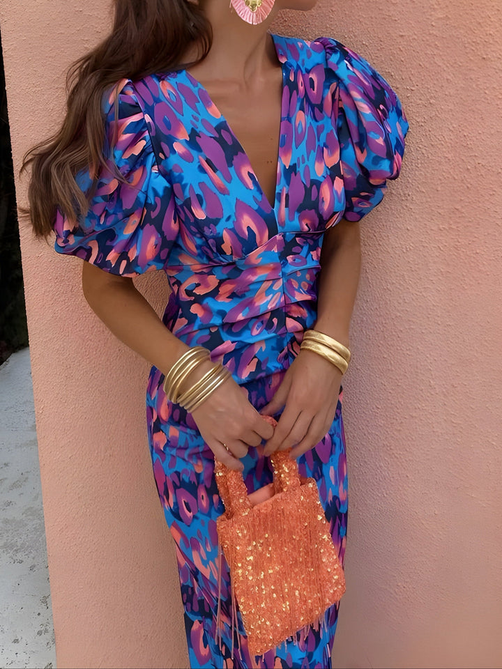 Tora | Abito Midi Floreale Elegante