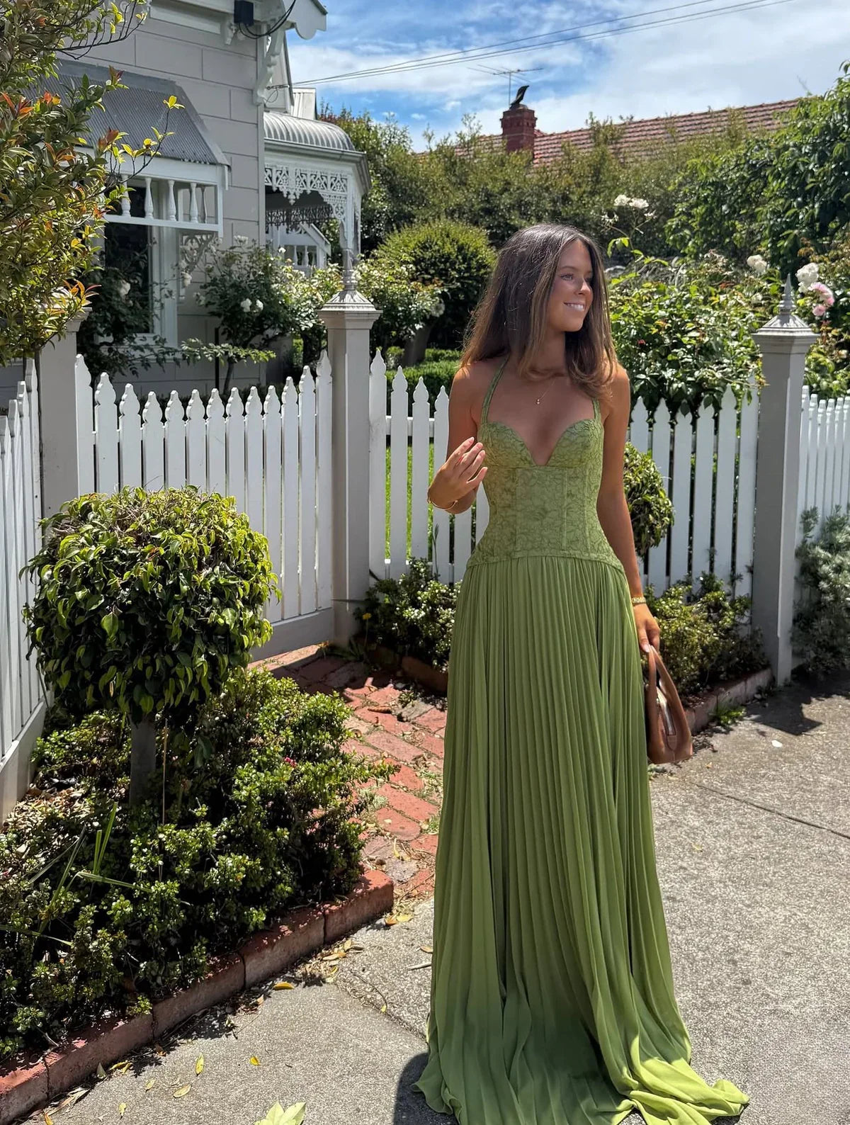 Paige | Pleated Halter Maxi Dress