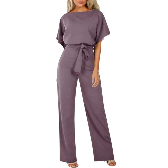Tavira | Belted Wide Leg Jumpsuit