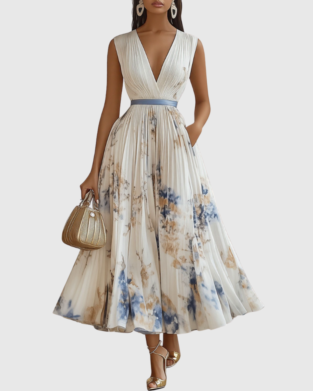 Norvée | V-Neck Midi Dress