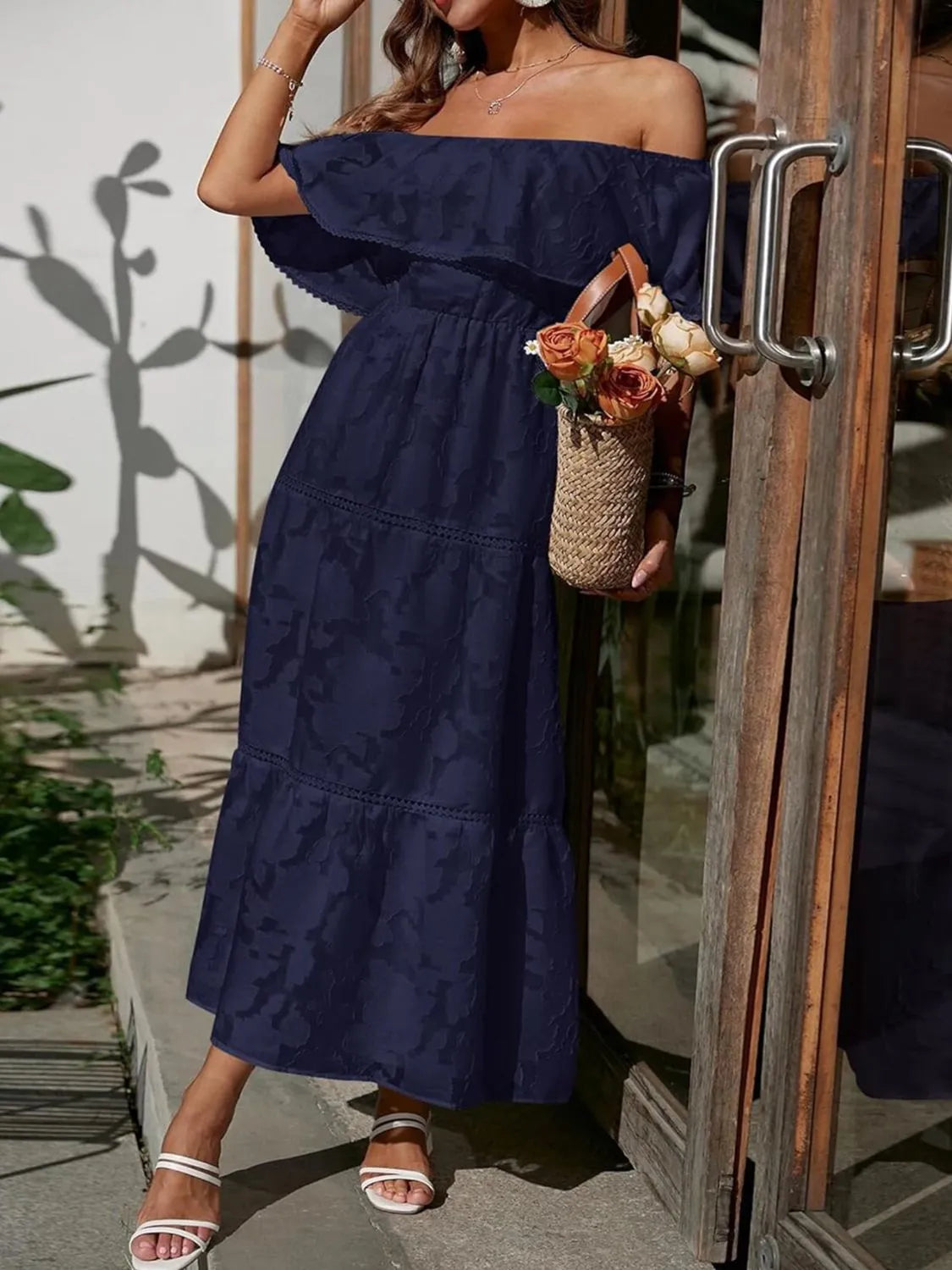 Seraphina | Off-Shoulder Layered Maxi Dress